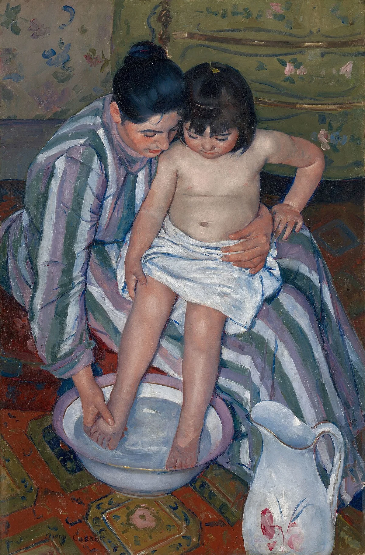 Mary Cassatt, Het bad van het kind. Art Institute of Chicago.