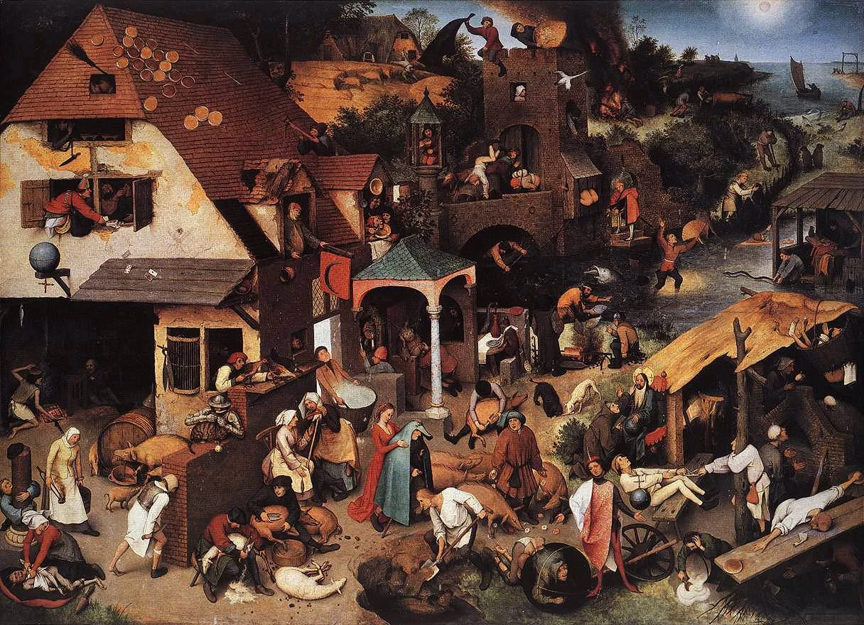Pieter Bruegel de Oude, Nederlandse spreekwoorden, 1559.