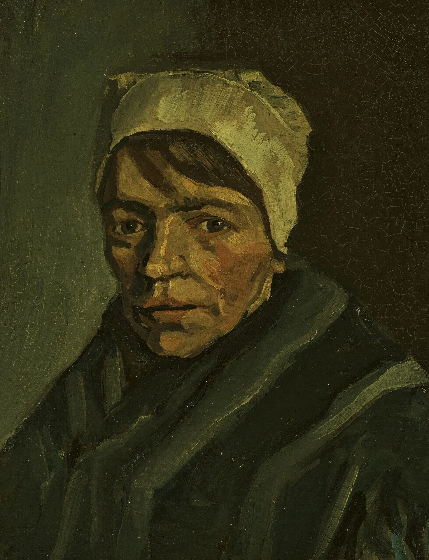 Vincent van Gogh, Kopf einer Frau mit weißer Haube, 1885.