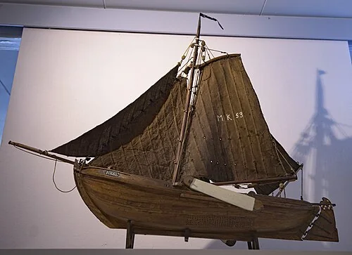 Model van een Marker botter (MK 53) in het Marker Museum.