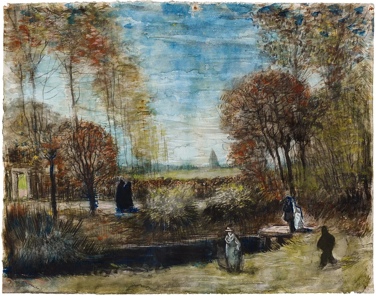 De tuin van de pastorie te Nuenen.