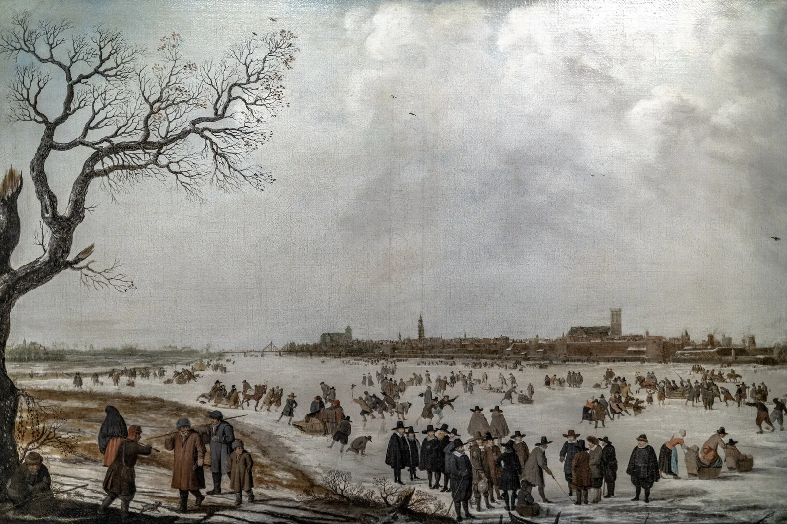 Gezicht op Kampen vanaf Seveningen op het Kampereiland.