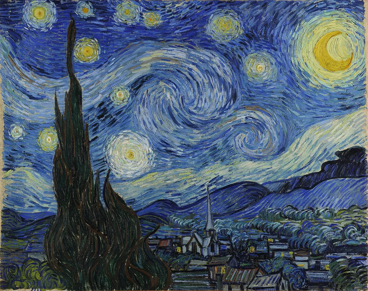 Vincent van Gogh, De sterrennacht, 1889. Museum of Modern Art, New York.
