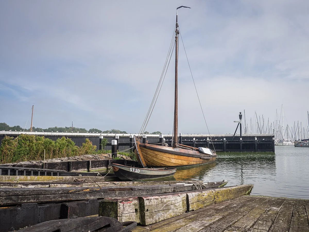 Scheepshelling in het Zuiderzeemuseum, Enkhuizen.